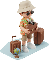 Traveler with luggage